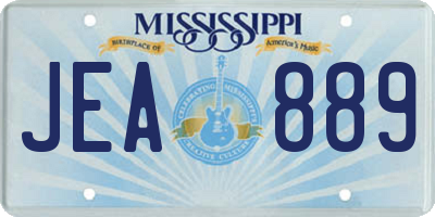 MS license plate JEA889