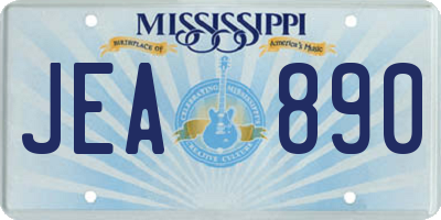 MS license plate JEA890