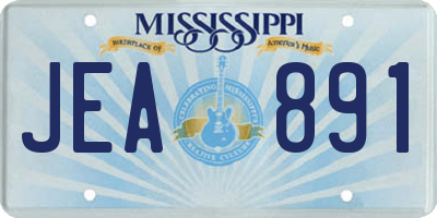 MS license plate JEA891