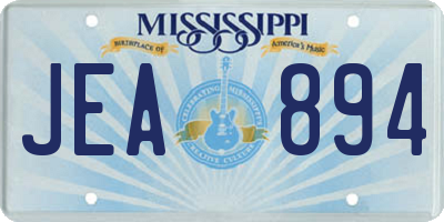 MS license plate JEA894