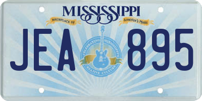 MS license plate JEA895