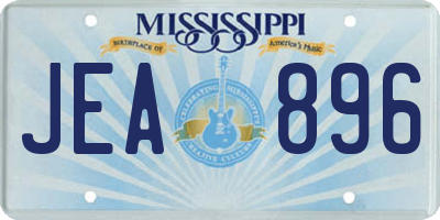 MS license plate JEA896