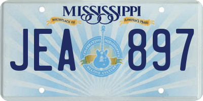 MS license plate JEA897