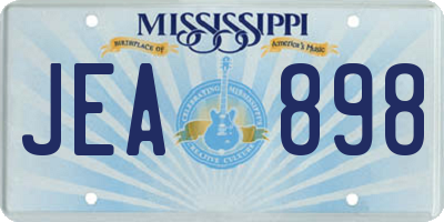 MS license plate JEA898