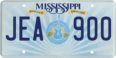MS license plate JEA900