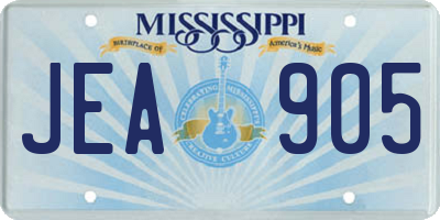 MS license plate JEA905