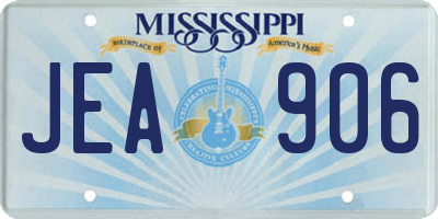 MS license plate JEA906