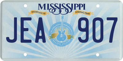 MS license plate JEA907