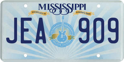 MS license plate JEA909