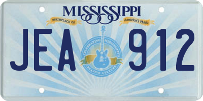 MS license plate JEA912