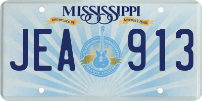 MS license plate JEA913