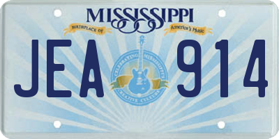 MS license plate JEA914