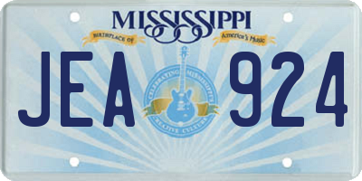 MS license plate JEA924