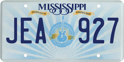 MS license plate JEA927