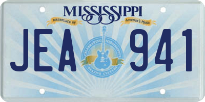 MS license plate JEA941