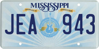 MS license plate JEA943