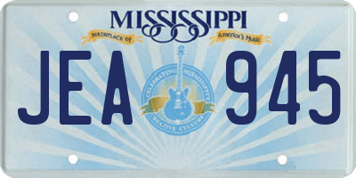 MS license plate JEA945