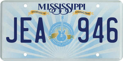 MS license plate JEA946