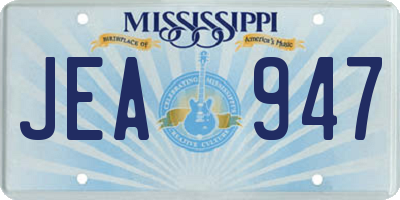 MS license plate JEA947