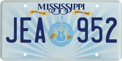 MS license plate JEA952