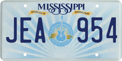 MS license plate JEA954