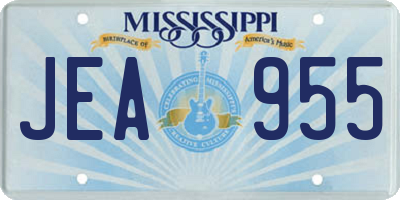 MS license plate JEA955