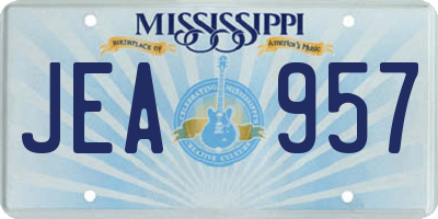 MS license plate JEA957