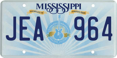 MS license plate JEA964