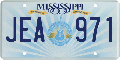 MS license plate JEA971