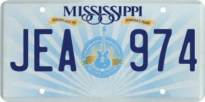 MS license plate JEA974