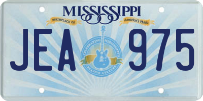 MS license plate JEA975
