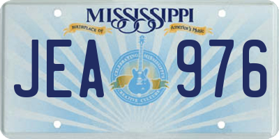 MS license plate JEA976