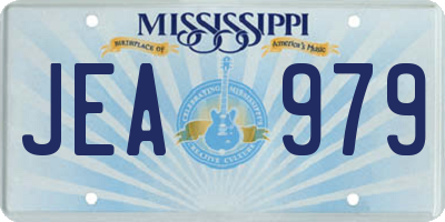 MS license plate JEA979
