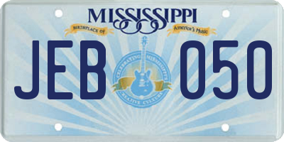 MS license plate JEB050