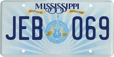MS license plate JEB069