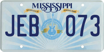 MS license plate JEB073