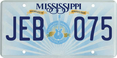 MS license plate JEB075