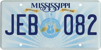 MS license plate JEB082