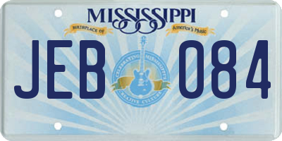 MS license plate JEB084