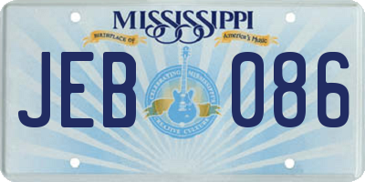 MS license plate JEB086