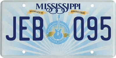 MS license plate JEB095