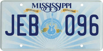 MS license plate JEB096