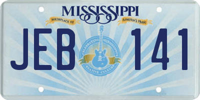 MS license plate JEB141