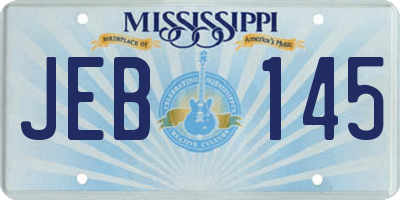 MS license plate JEB145