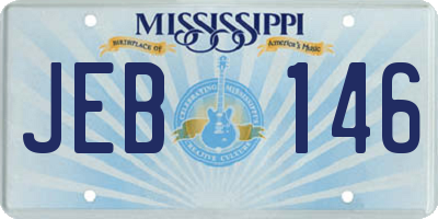 MS license plate JEB146