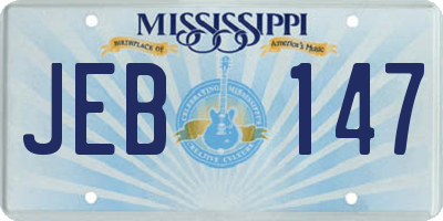 MS license plate JEB147