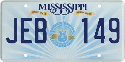 MS license plate JEB149