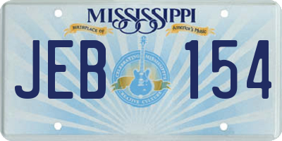 MS license plate JEB154