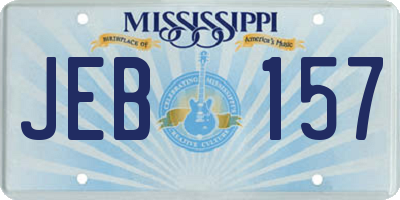 MS license plate JEB157