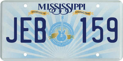 MS license plate JEB159